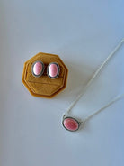 Seneca Pink Conch/Turquoise Earring + Necklace Set - Horseshoe J & Co.