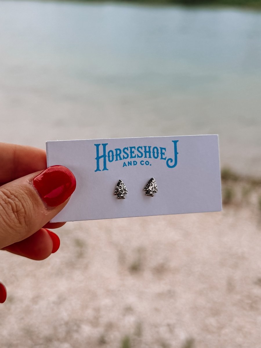 Small Arrowhead Stud Earrings - Horseshoe J & Co.