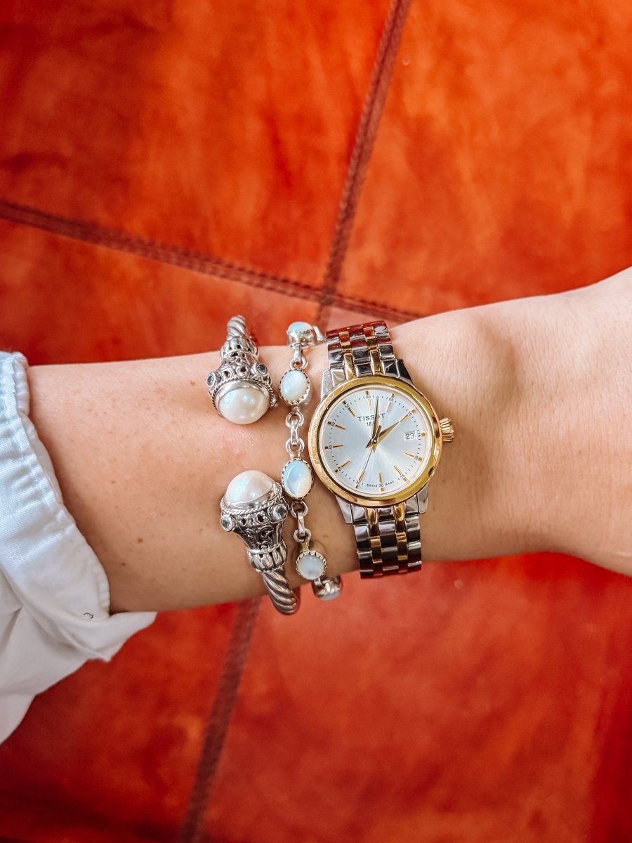 Spiffy Pearl Cable Bracelet - Horseshoe J & Co.