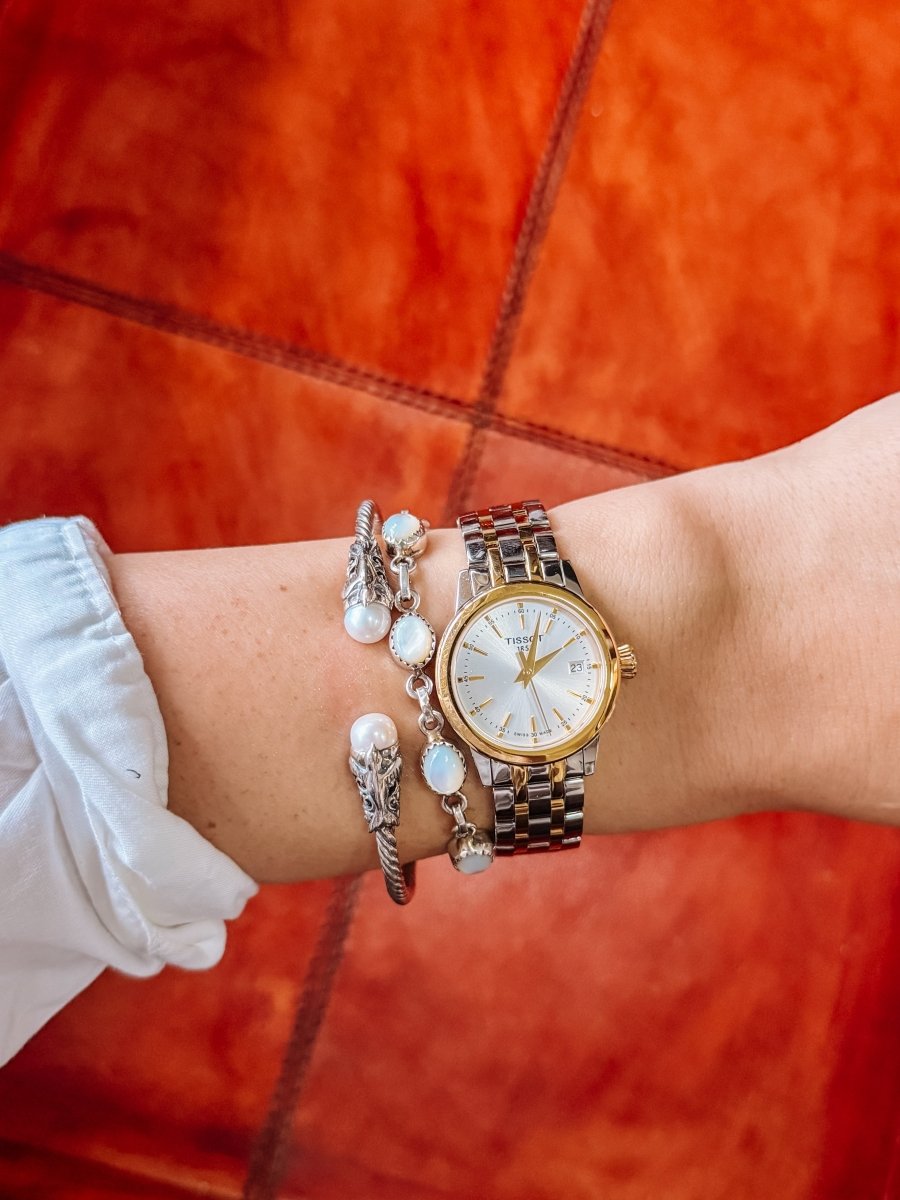 Spiffy Pearl Cable Bracelet - Horseshoe J & Co.