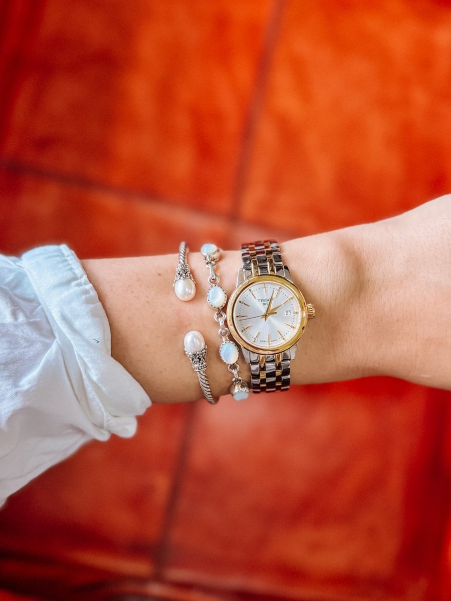 Spiffy Pearl Cable Bracelet - Horseshoe J & Co.