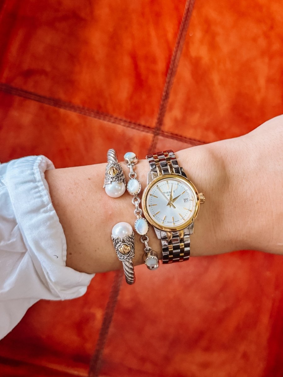 Spiffy Pearl Cable Bracelet - Horseshoe J & Co.