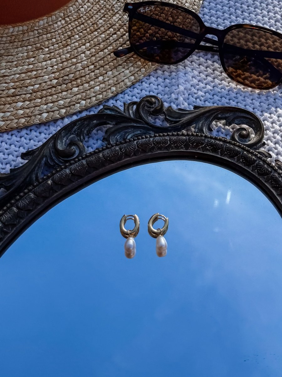 Sumatra Pearl Charm Earrings - Horseshoe J & Co.