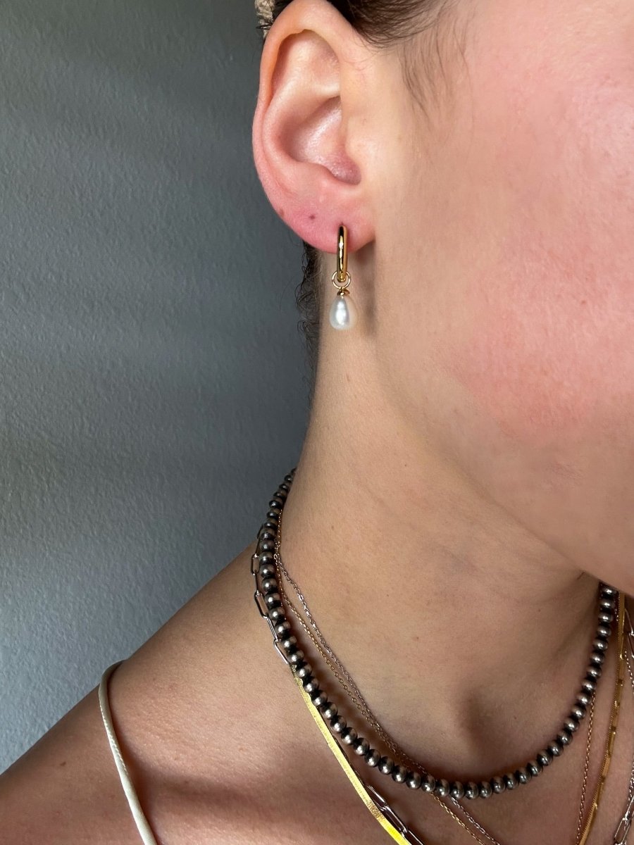 Sumatra Pearl Charm Earrings - Horseshoe J & Co.