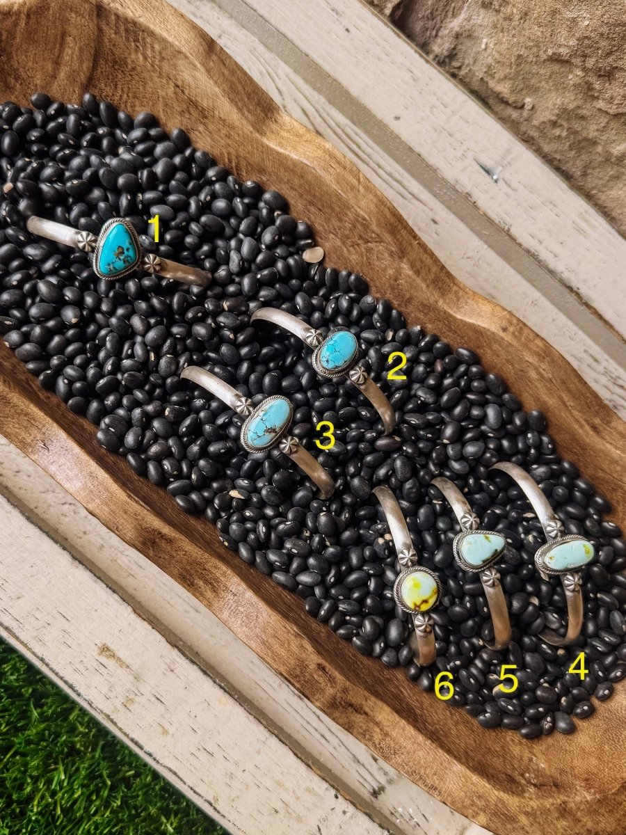 Tahoka Cuff - Golden Hills/Kingman Turquoise/Palomino - Horseshoe J & Co.