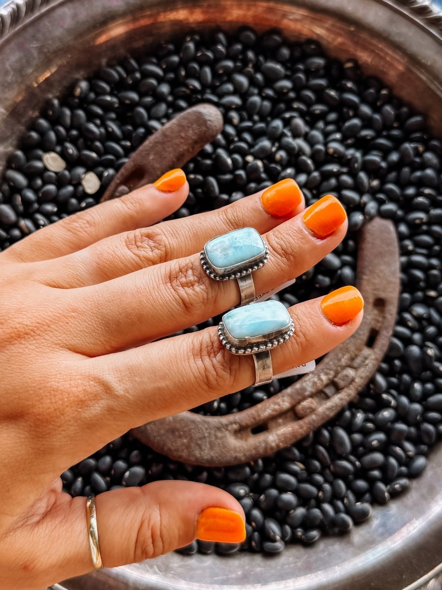 Tallow Larimar Ring - Horseshoe J & Co.
