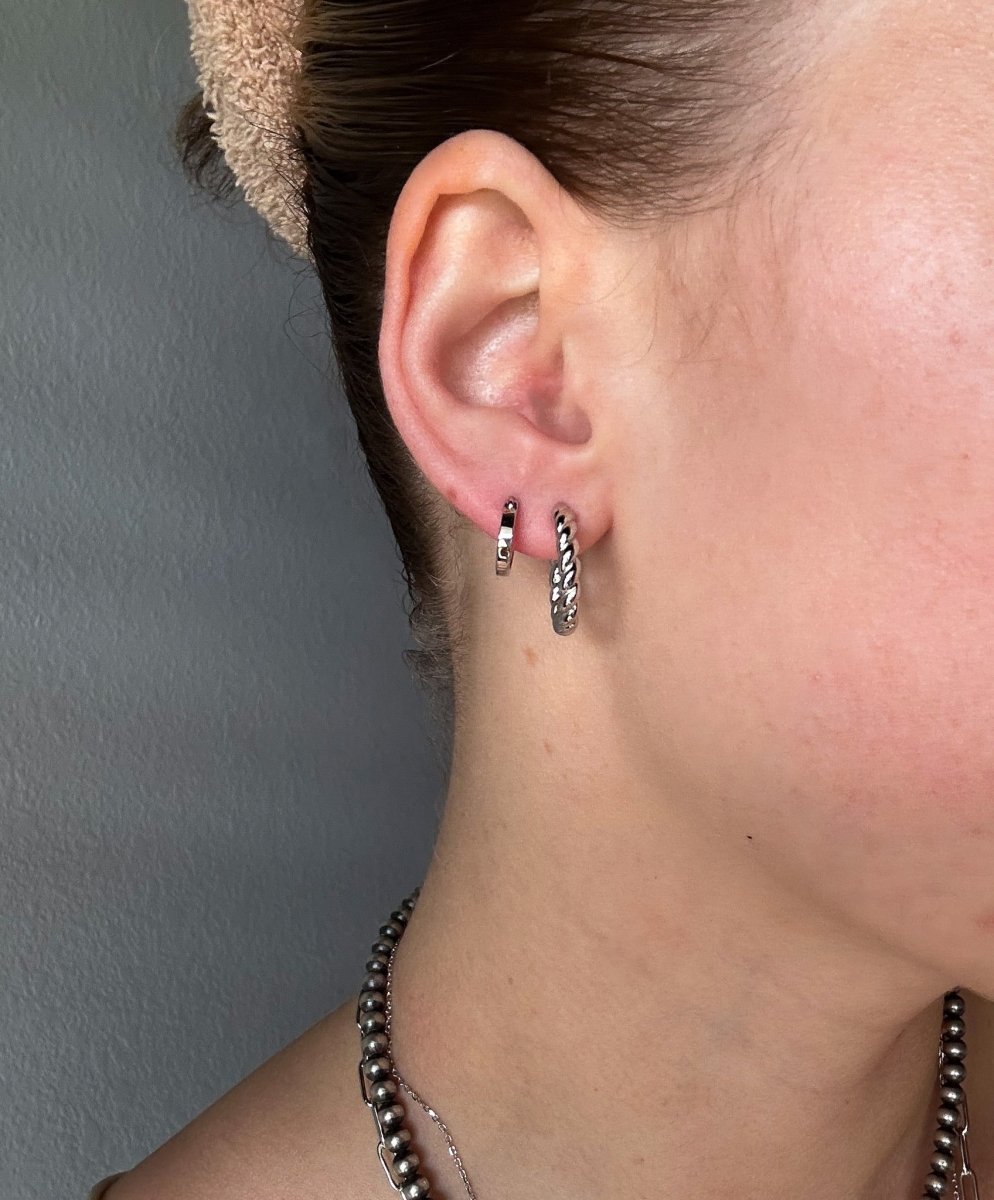 Tampico 8mm Flat Hoops - Horseshoe J & Co.