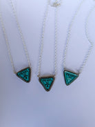 The Blue Nameplate Necklace - Horseshoe J & Co.