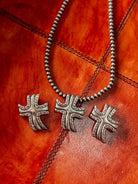 Topock Silver Cross Necklace Pendant - Horseshoe J & Co.