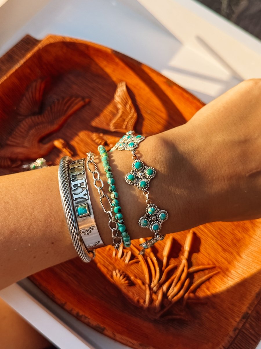 Trinidad Turquoise Link Bracelet - Horseshoe J & Co.