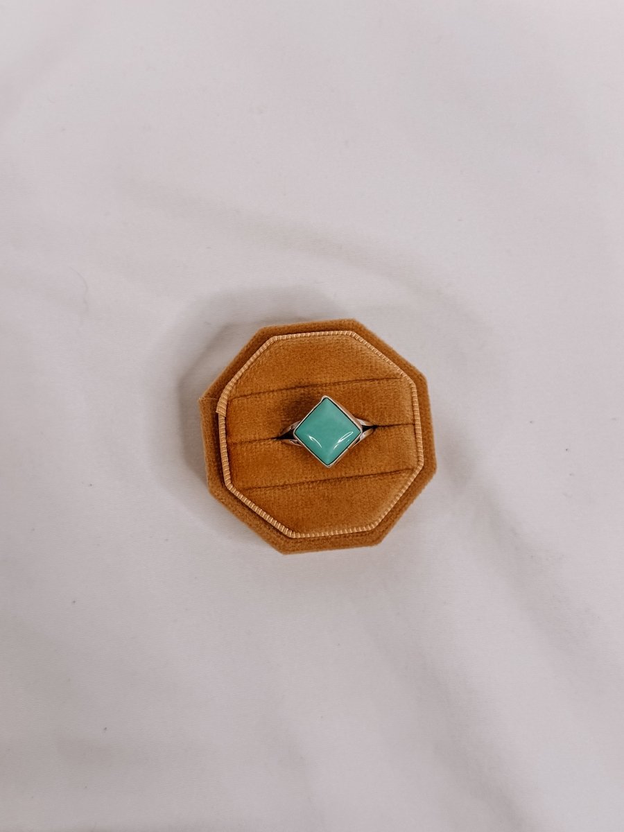 Tulia Square Turquoise Ring - Horseshoe J & Co.