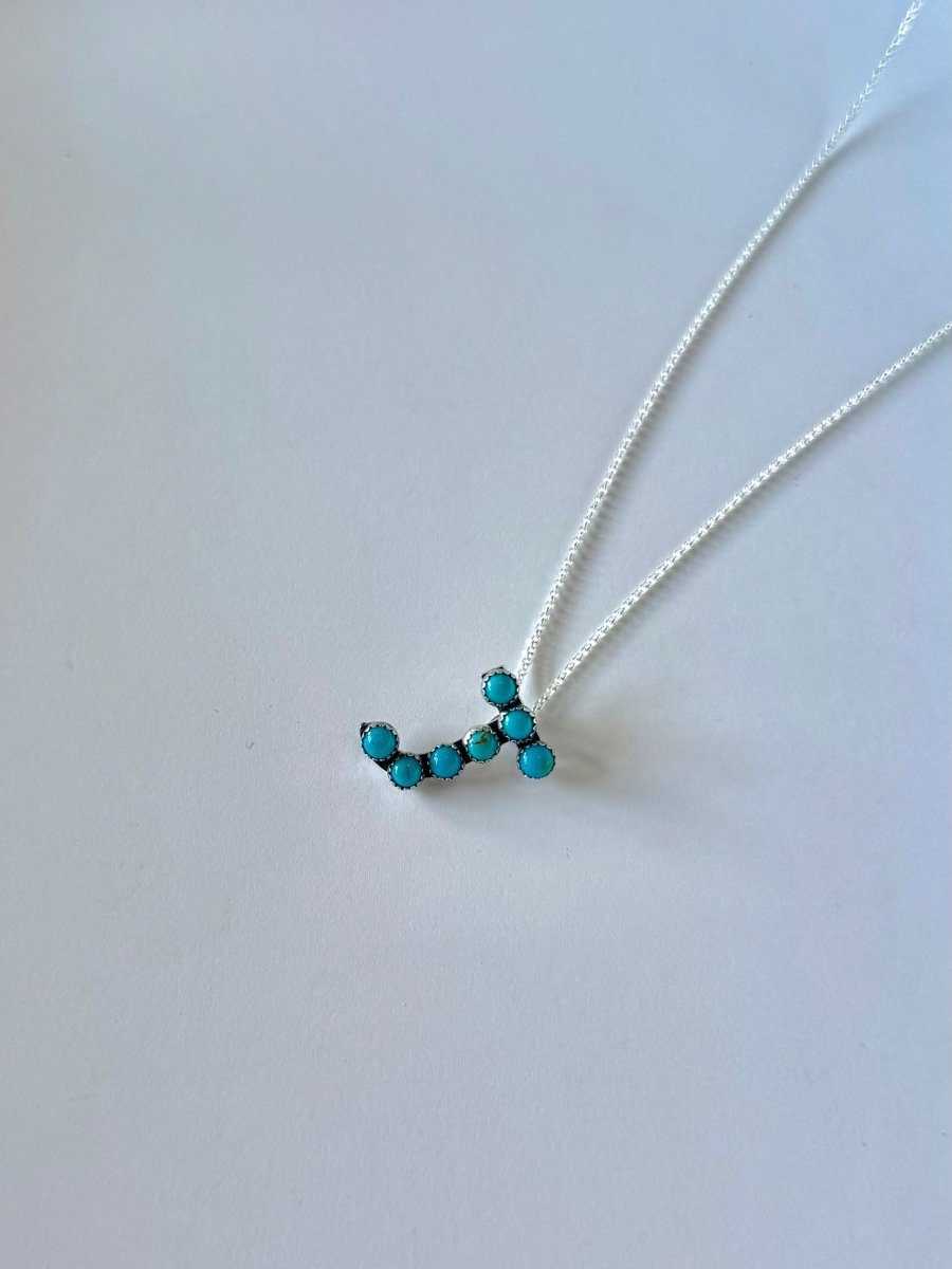 Turquoise Initial Necklace - Horseshoe J & Co.