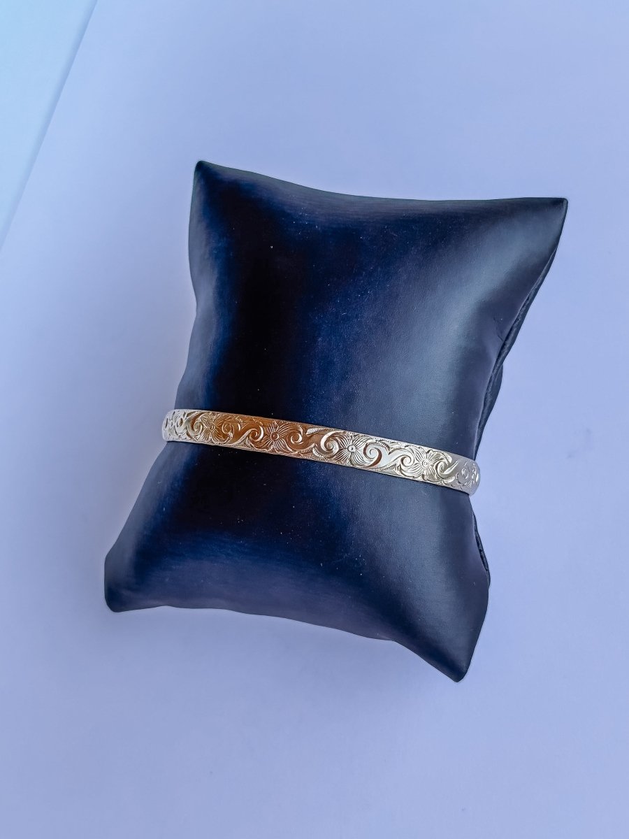 Votaw Gold Filled Patterned Cuff - Horseshoe J & Co.