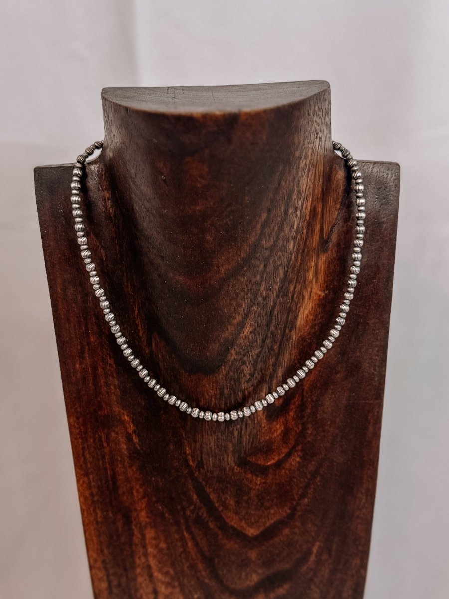 Wilson Textured Sterling Silver Pearl Necklace - Horseshoe J & Co.