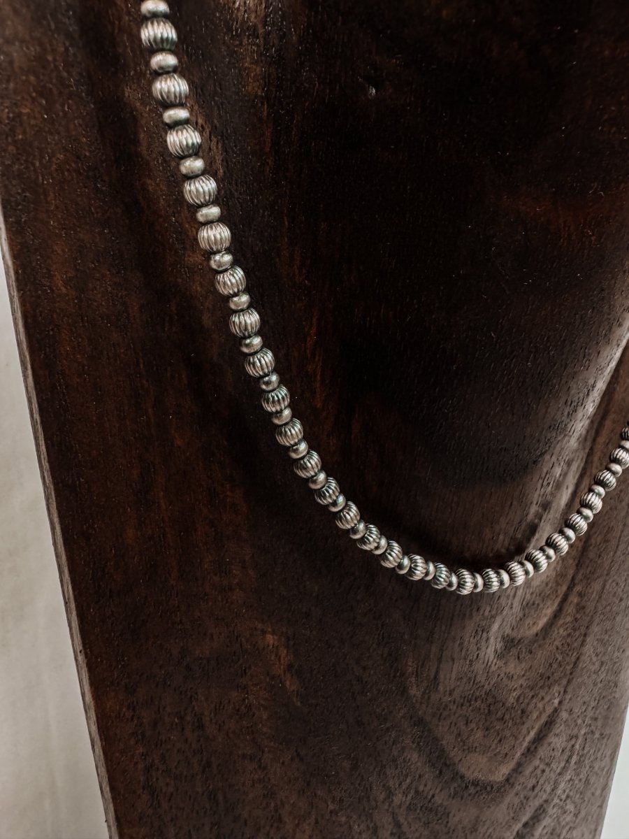 Wilson Textured Sterling Silver Pearl Necklace - Horseshoe J & Co.