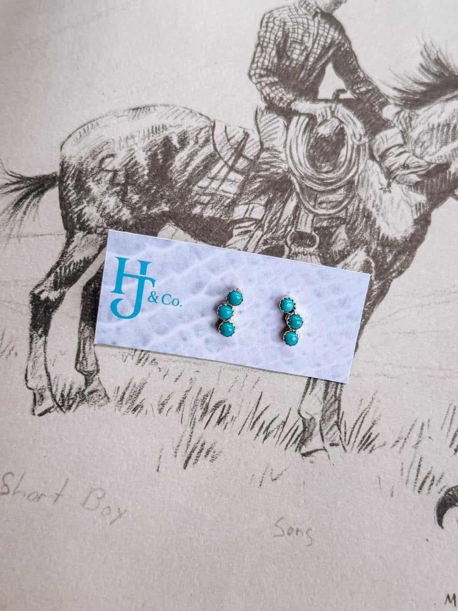 Winnett 3 Stone Crawler Earrings - Horseshoe J & Co.