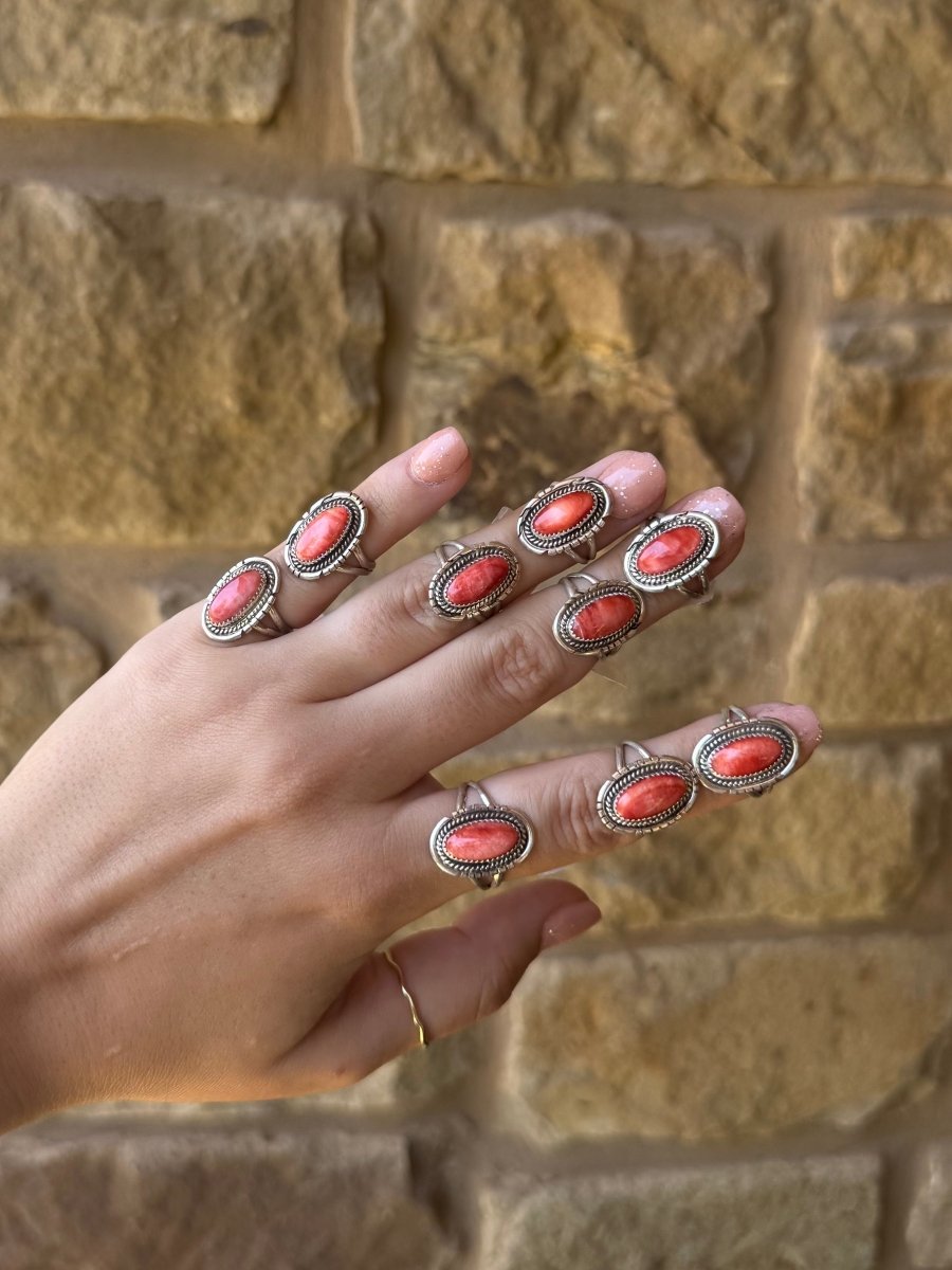 Wortham Red Spiny Oyster Ring - Horseshoe J & Co.