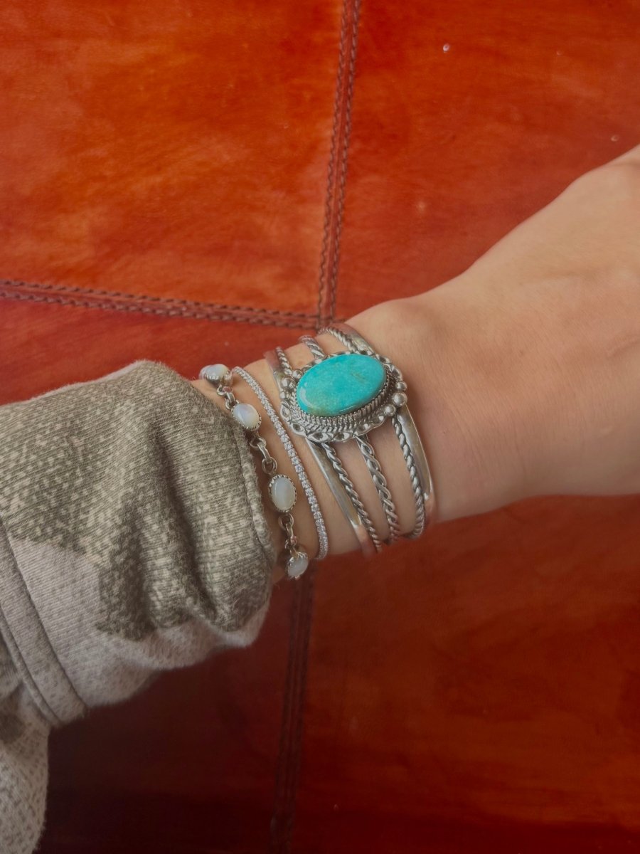 Wray Turquoise Cuff Bracelet - Horseshoe J & Co.