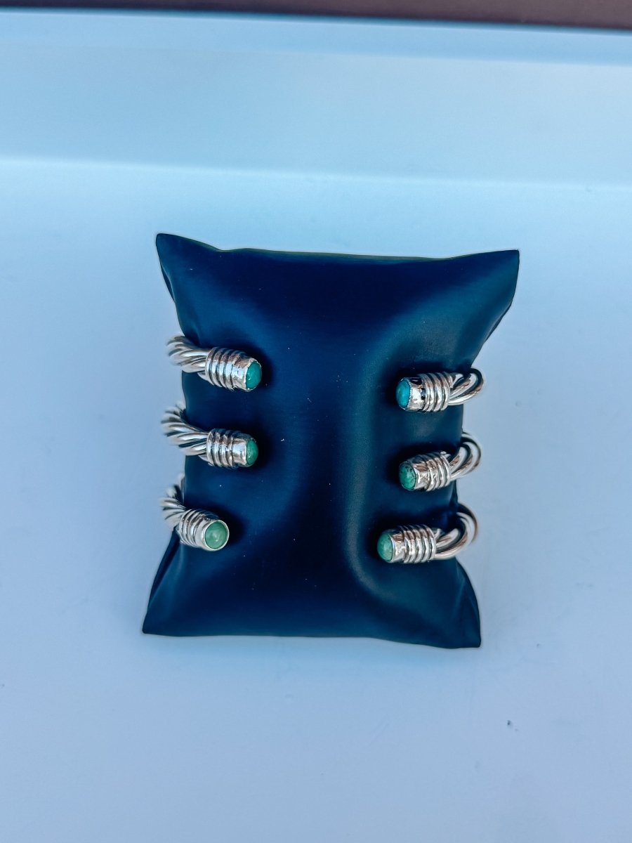 Wylie Turquoise Cable Cuff Bracelet - Horseshoe J & Co.