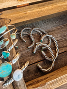 Wylie Turquoise Cable Cuff Bracelet (Large) - Horseshoe J & Co.
