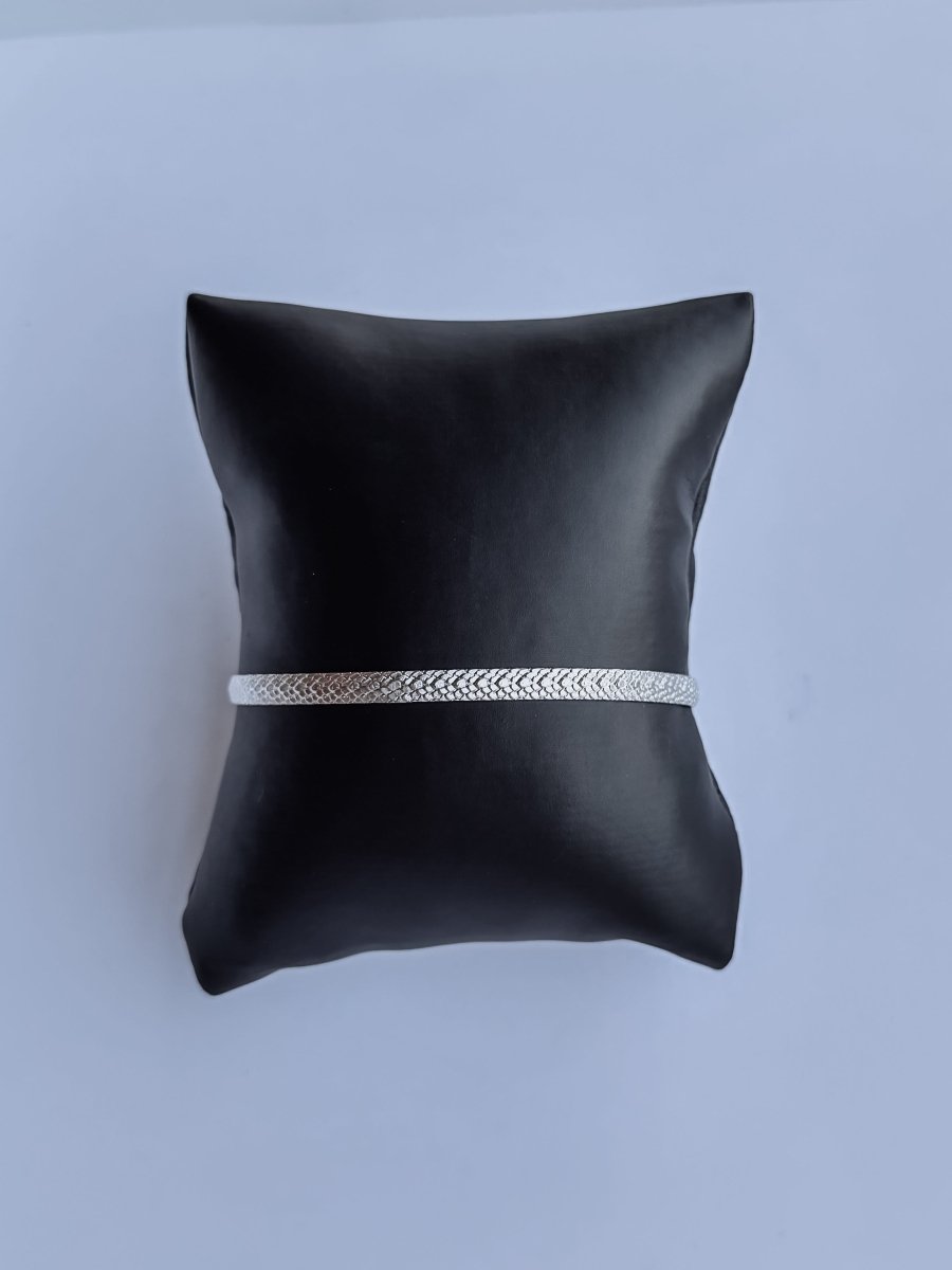 Yancey Silver Snake Patterned Cuff - Horseshoe J & Co.