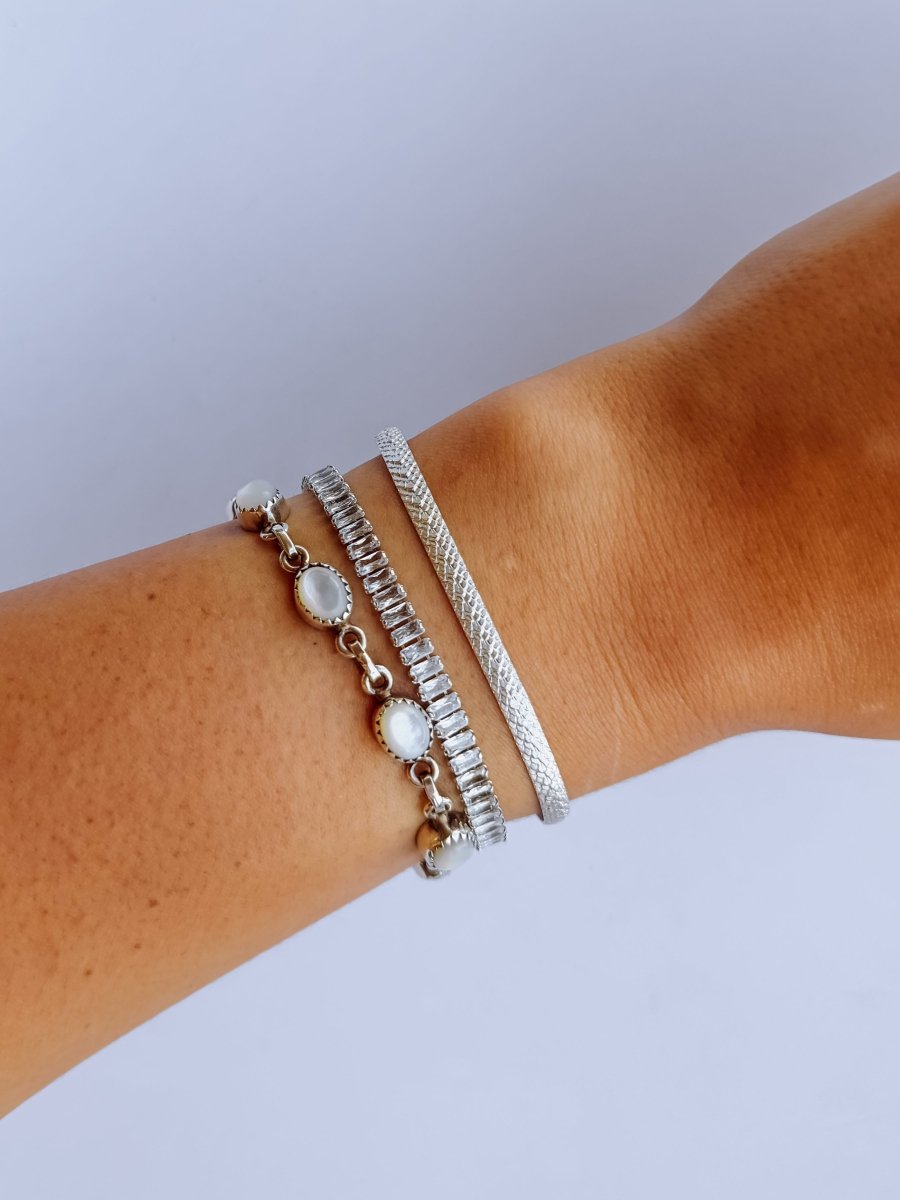 Yancey Silver Snake Patterned Cuff - Horseshoe J & Co.