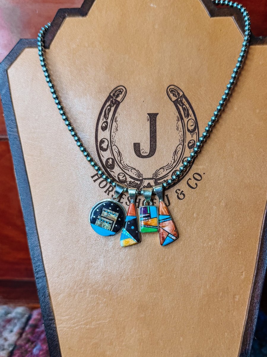Zuni Multi - Stone Necklace Pendants - Horseshoe J & Co.