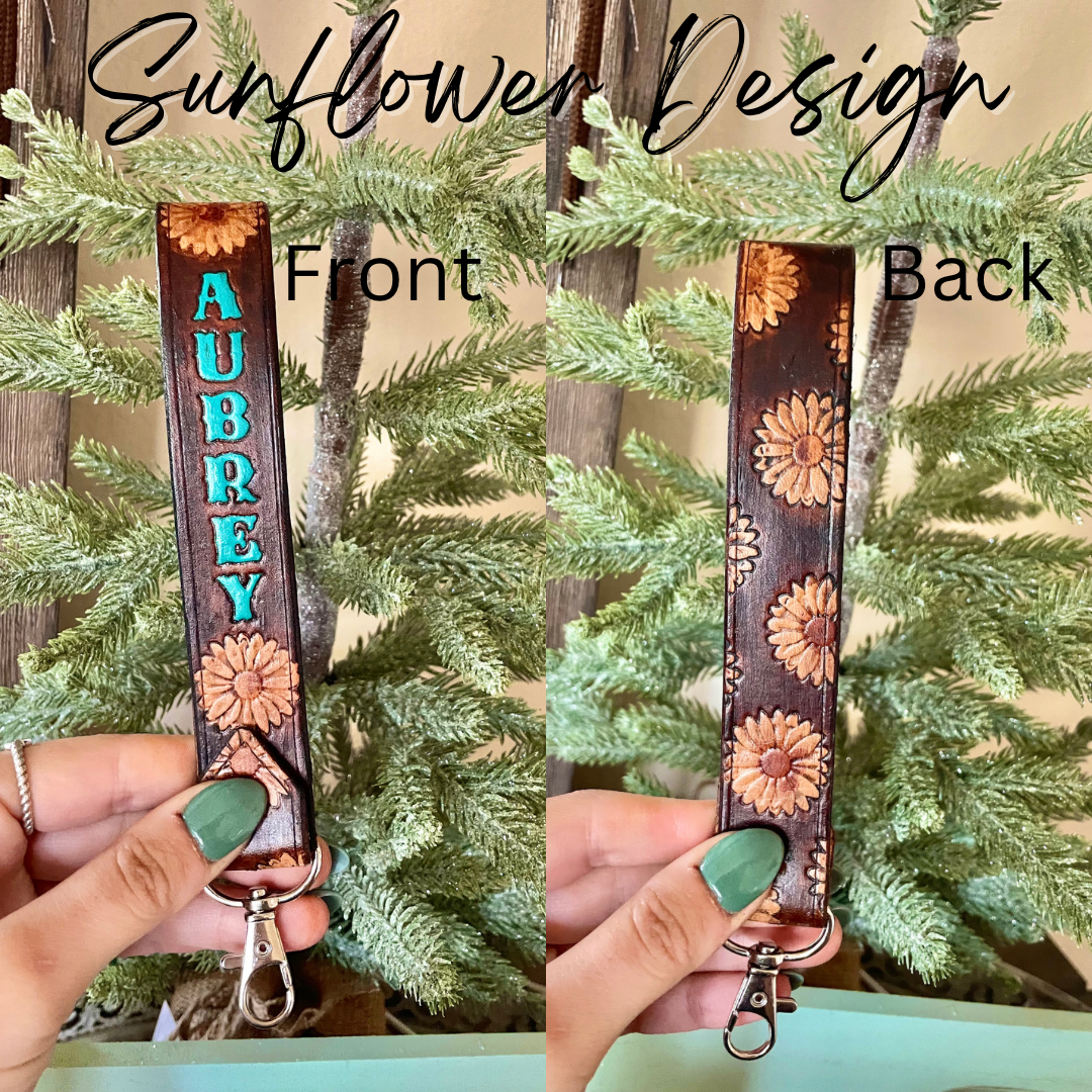 Sunflower Key Wristlet - Custom